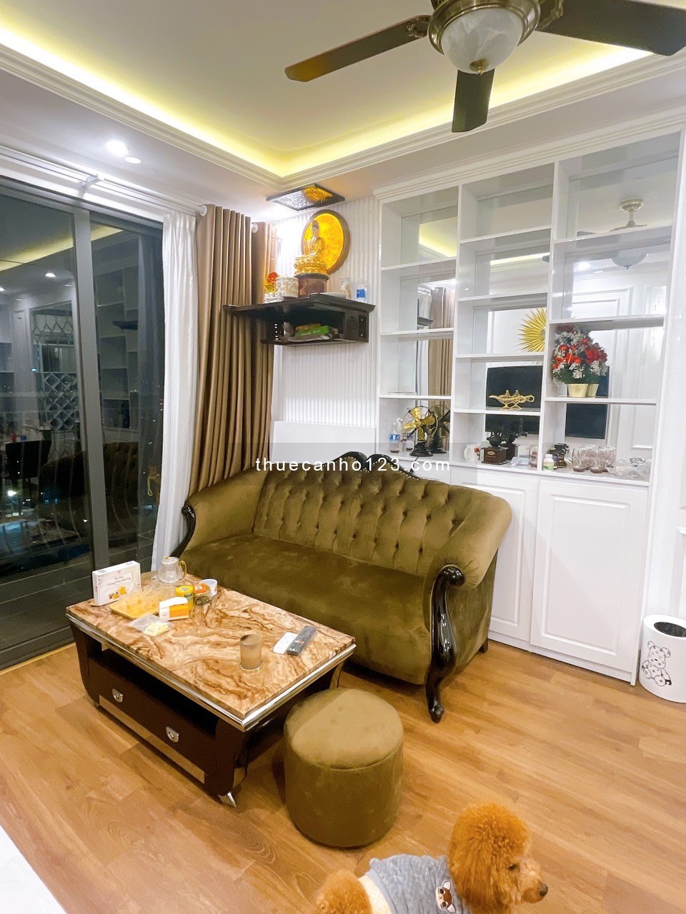 Cho thuê chung cư cao cấp căn góc đẹp thoáng mát đủ nọi thất.