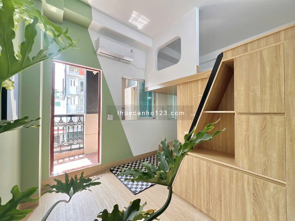 Cho thuê căn hộ 1PN duplex Tân Bình có ban công gần Sân bay TSN, K300, Etown