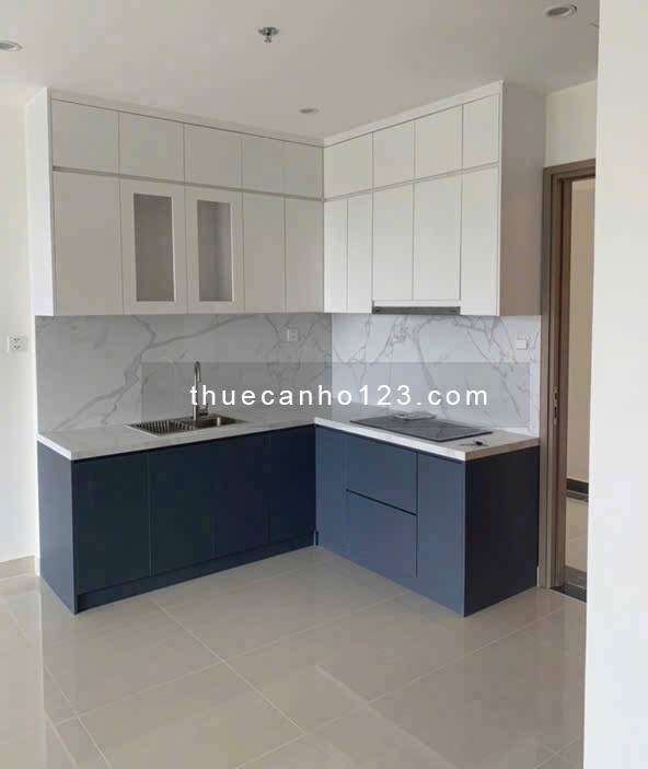 Cho thuê căn hộ 1PN+ tại S7.01 – Bếp rèm, kính nhà tắm.