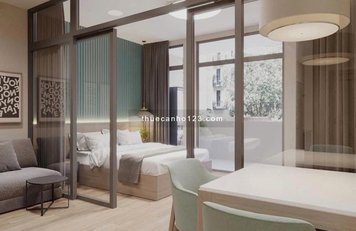 Cho thuê căn hộ 1 phòng ngủ Tân Bình full nội thất cửa sổ ngay vòng xoay Lăng Cha Cả