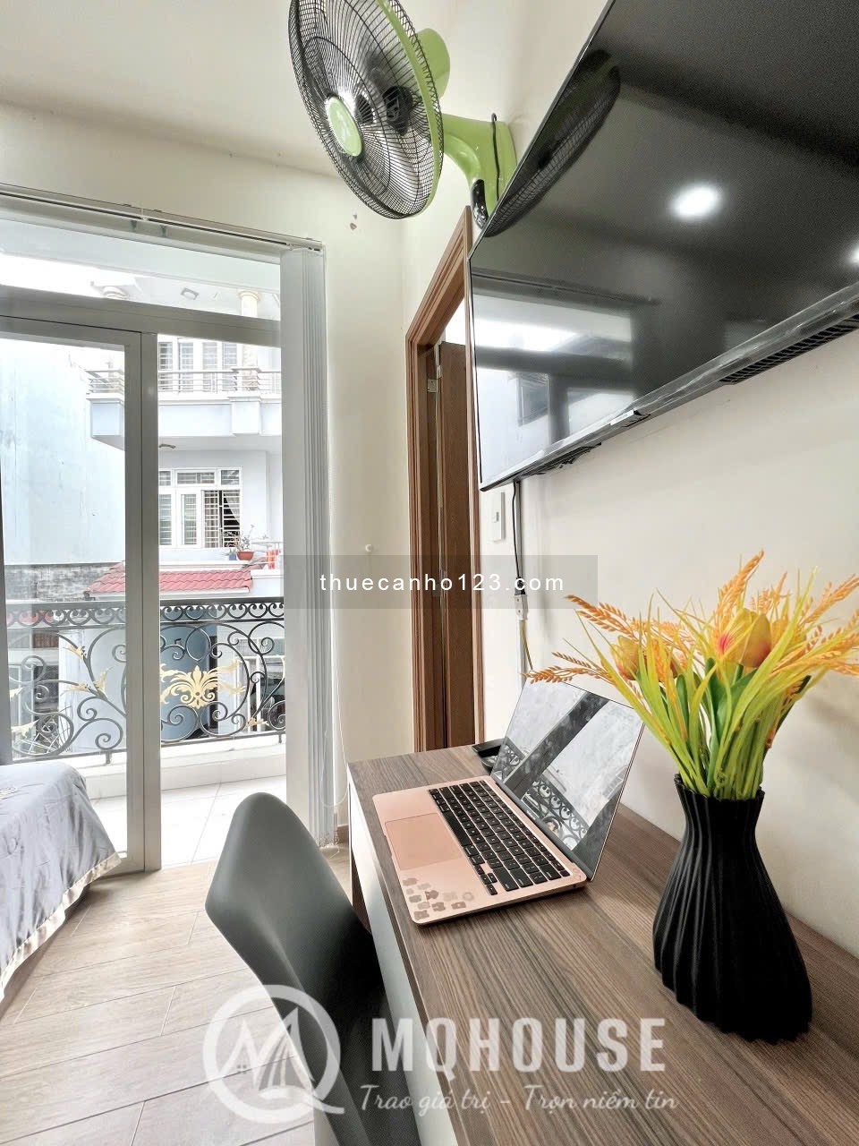 Căn hộ 1pn ban công, full nội thất gần sân bay, ga t3, cv hoàng văn thụ quận tân bình