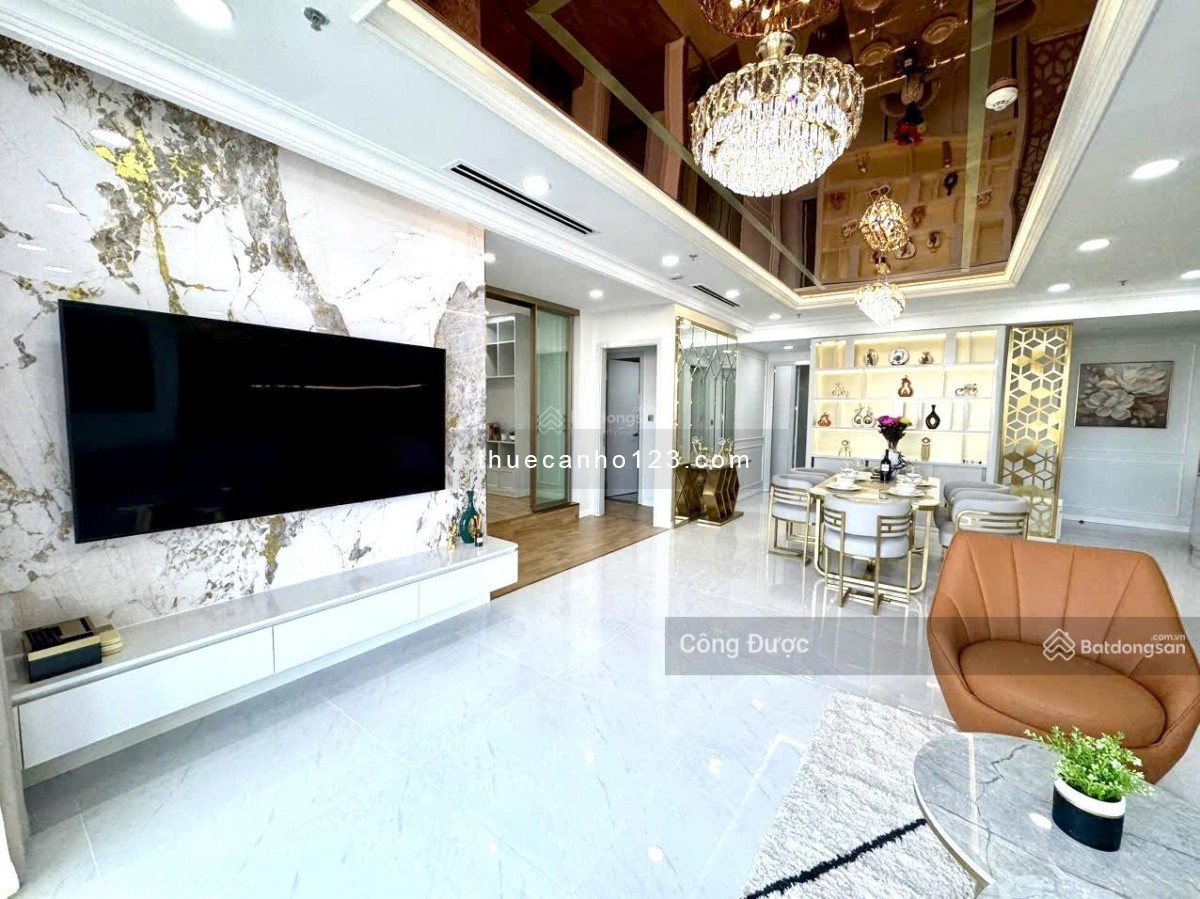 Cho thuê căn hộ Saigon Pearl, 100m², bố trí 3 phòng ngủ – 2 WC, view thoáng đẹp