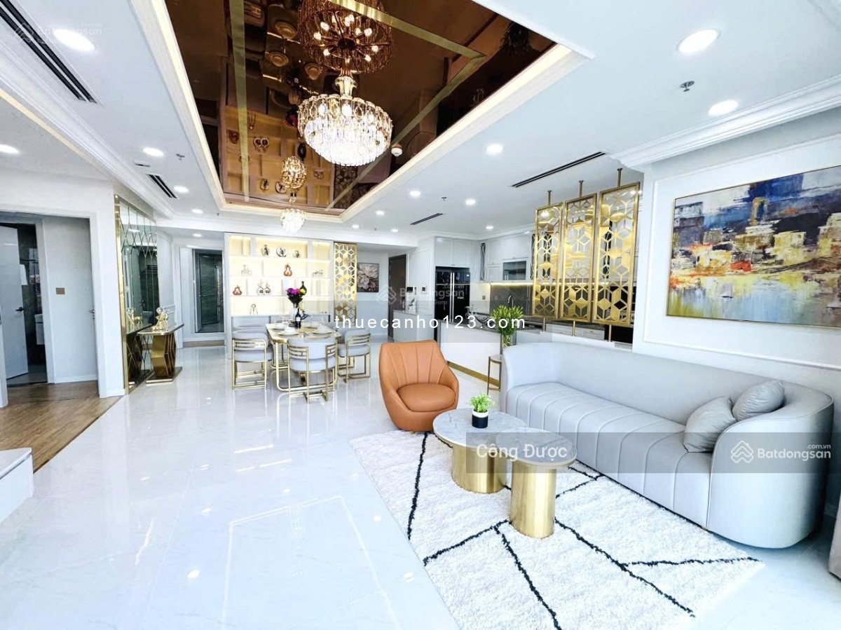 Cho thuê căn hộ Saigon Pearl, 100m², bố trí 3 phòng ngủ – 2 WC, view thoáng đẹp
