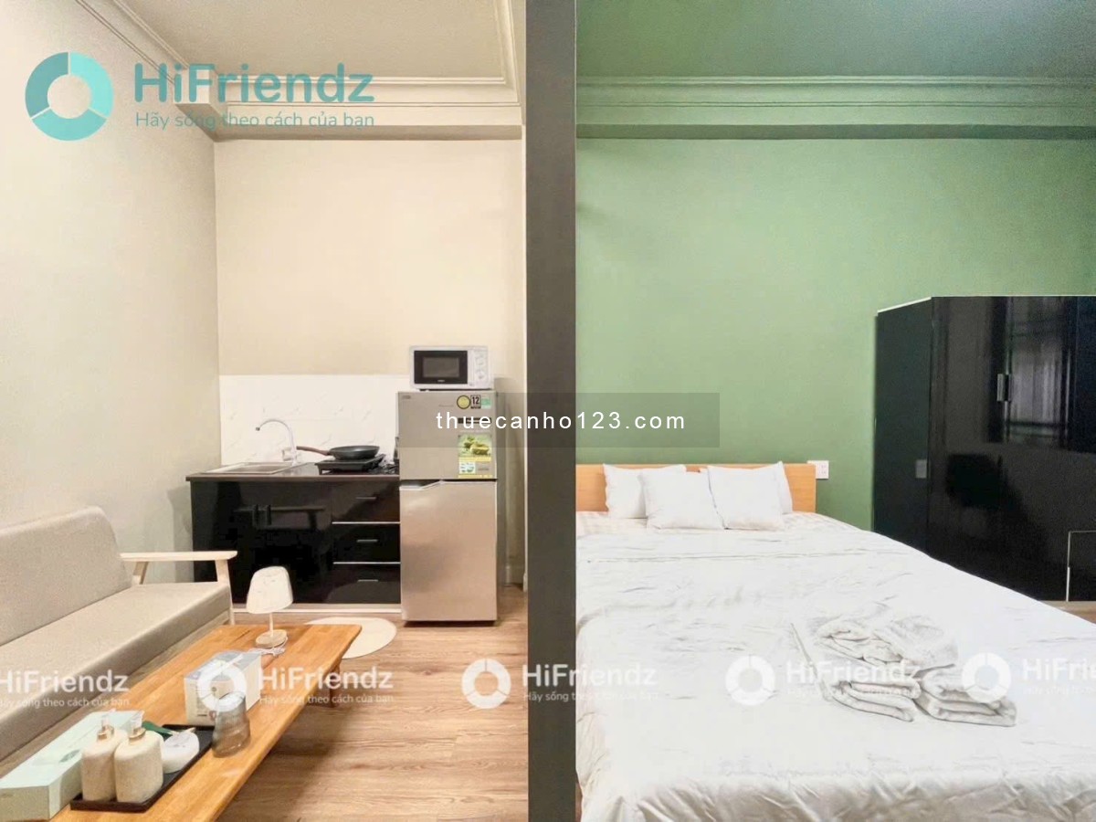 Cho thuê căn hộ 1 phòng ngủ full nội thất có ban công Tân Bình ngay nhà ga T3