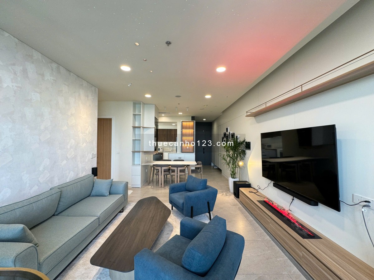 Đẹp không tì vết, 3PN 135m2 đầy đủ nội thất, view thành phố đẹp. giá 4000$ tại Zeit River Thủ Thiêm
