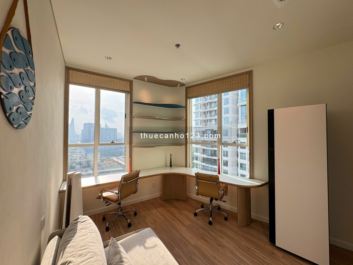 Đẹp không tì vết, 3PN 135m2 đầy đủ nội thất, view thành phố đẹp. giá 4000$ tại Zeit River Thủ Thiêm