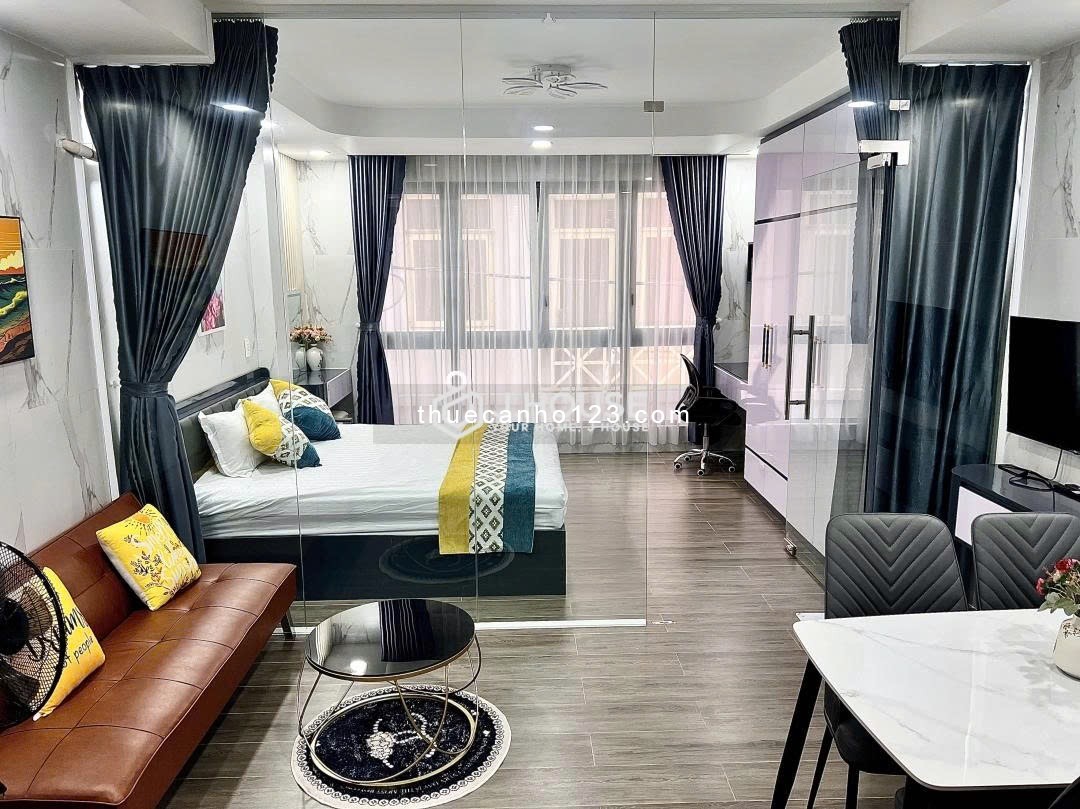 Cho thuê căn hộ 1Pn Cửa sổ, Máy giặt riêng Q1 gần cầu Thị Nghè, Thảo Cầm Viên, cầu Ba Son