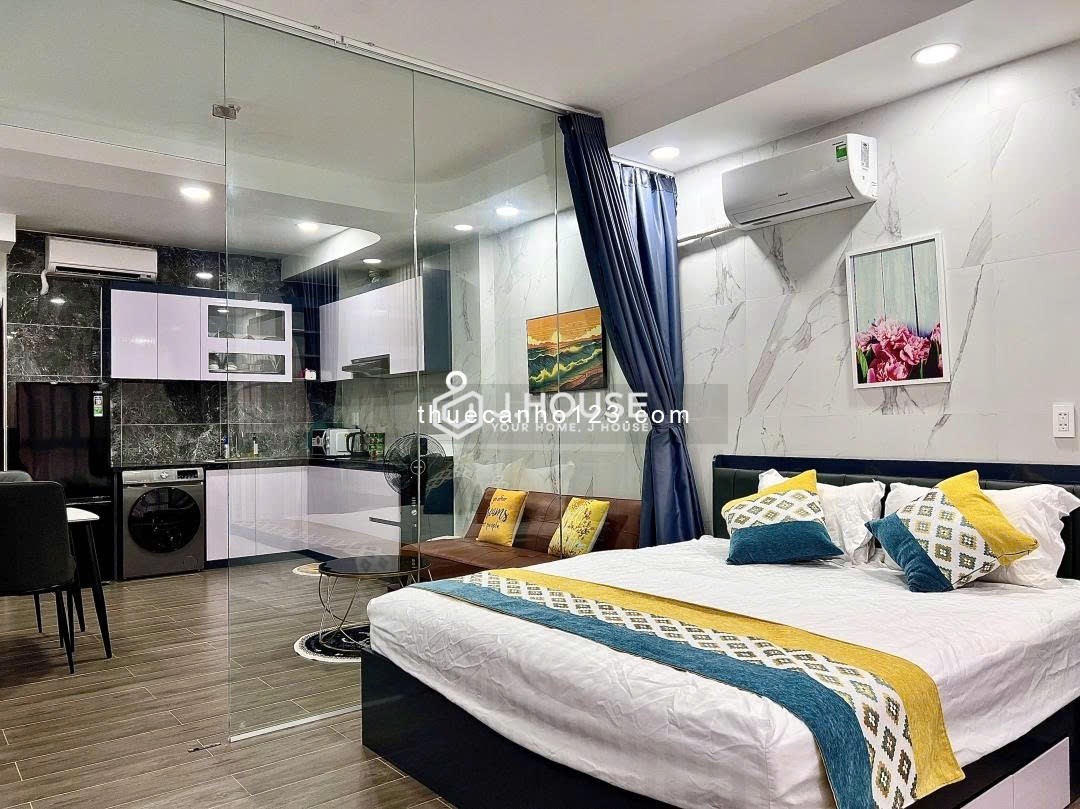 Cho thuê căn hộ 1Pn Cửa sổ, Máy giặt riêng Q1 gần cầu Thị Nghè, Thảo Cầm Viên, cầu Ba Son