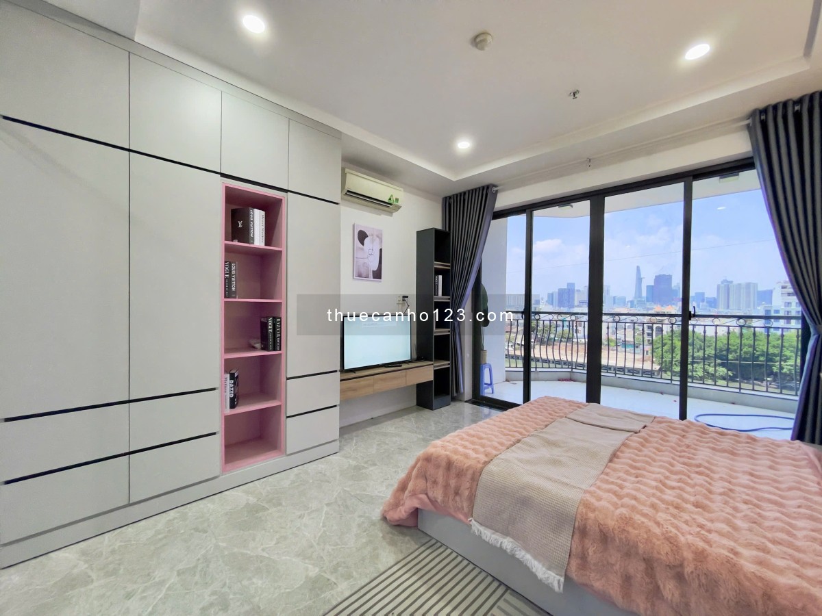 Cho thuê căn hộ 1PN Ban công, máy giặt riêng Q7 gần cầu Kênh Tẻ, cầu Tân Thuận, Lotte Mart