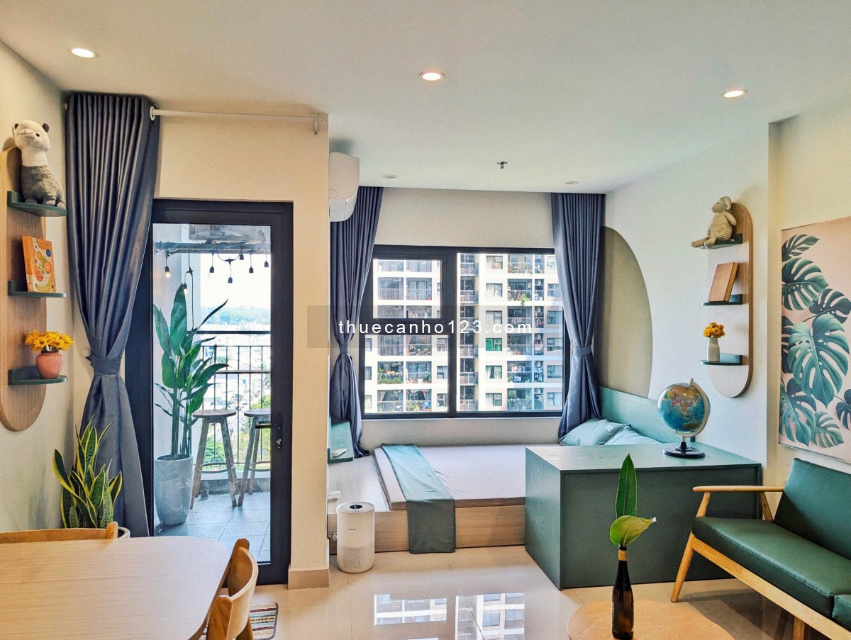 Căn hộ Studio 30,9m2 Full nội thất Luxury - Tầng trung, View nội khu.