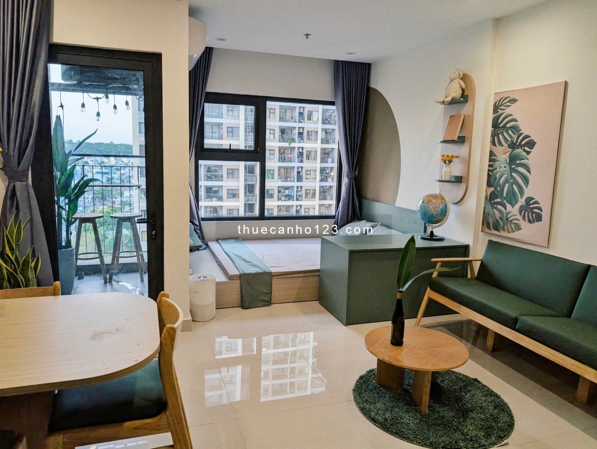 Căn hộ Studio 30,9m2 Full nội thất Luxury - Tầng trung, View nội khu.