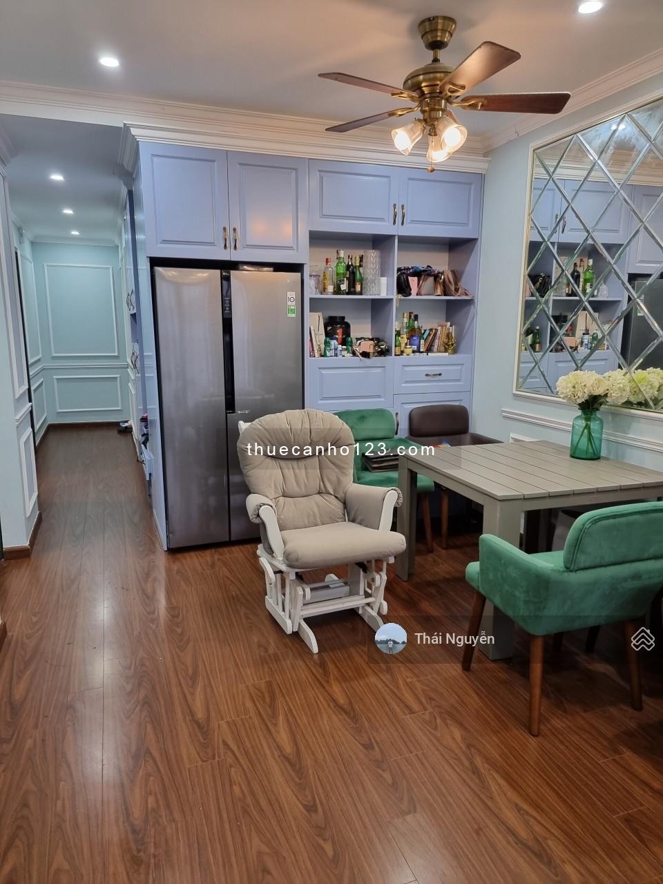 Cho thuê căn 2 ngủ 90 Nguyễn Tuân 71m2, full nội thất mới. Giá 14tr/th