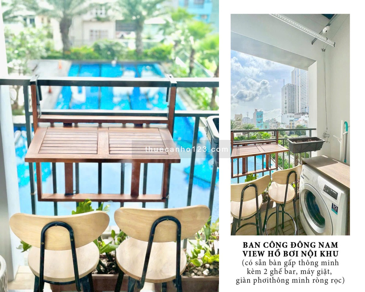 Thuê Chung cư 33m2 Đầy đủ nội thất View hồ bơi - ở liền ngay chung cư Wilton Tower Nguyễn Văn Thuong