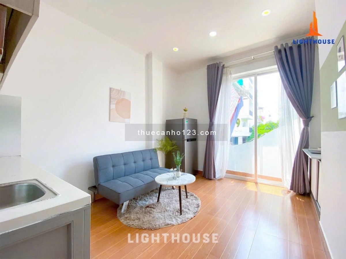 Cho thuê căn hộ 1PN Tân Bình có ban công gần Lotte Mart, Ga T3