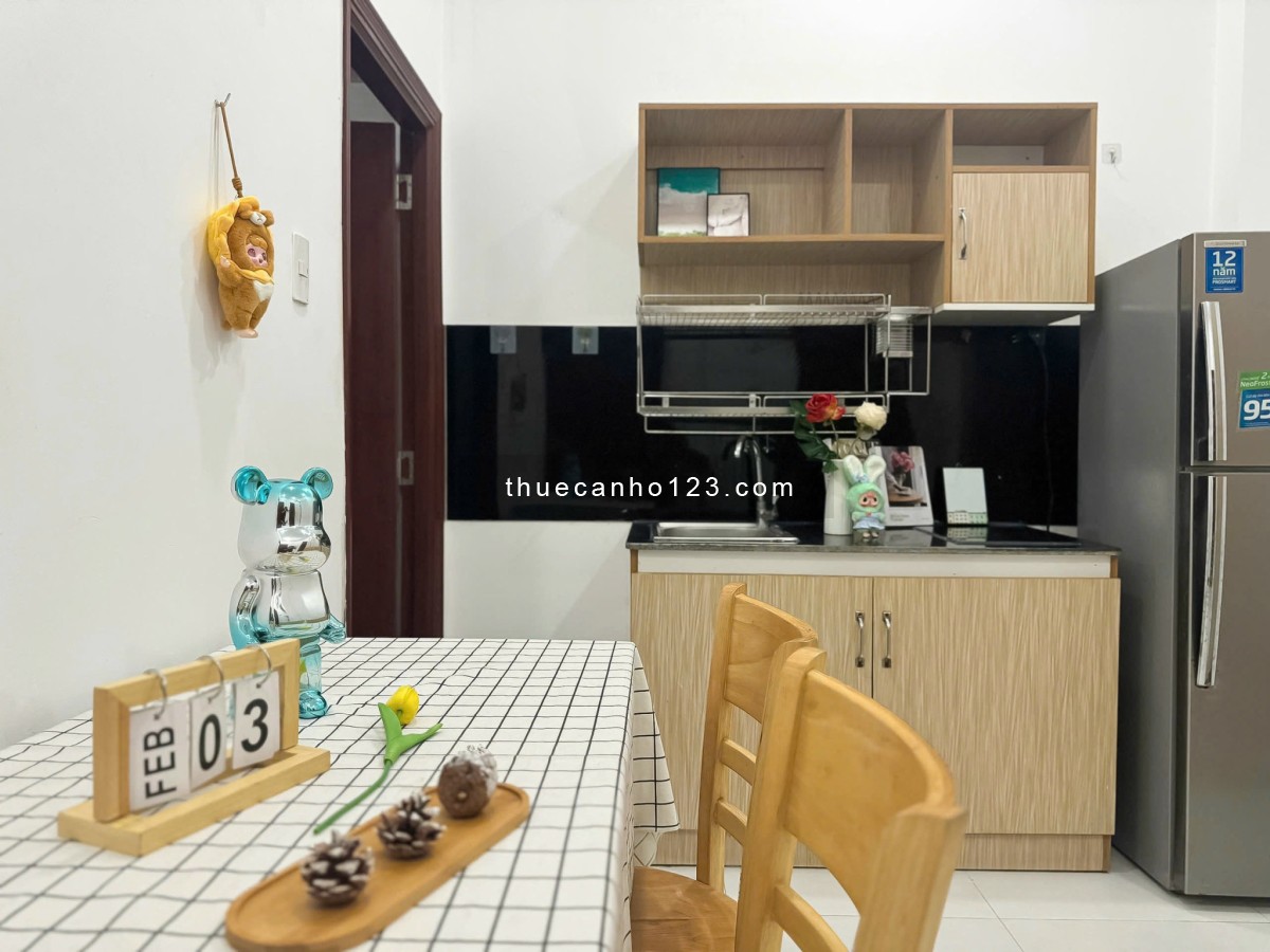 CHO THUÊ CĂN HỘ 1 PHÒNG NGỦ FULL NỘI THẤT - NGAY NGÃ TƯ BẢY HIỀN TRUNG TÂM QUẬN TÂN BÌNH