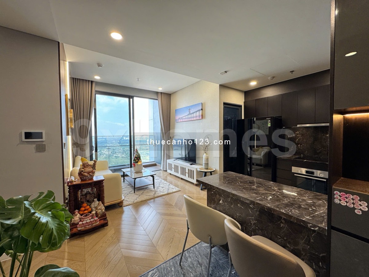 Cho thuê 2 phòng ngủ view sông chạm mắt, Nội thất đầy đủ hiện đại, giá 38triệu tại Lumiere Riverside