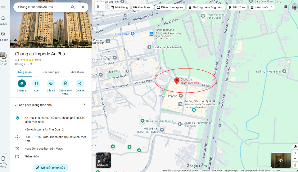 Vị trí dự án Imperia An Phú Thủ Đức (Quận 2 cũ)