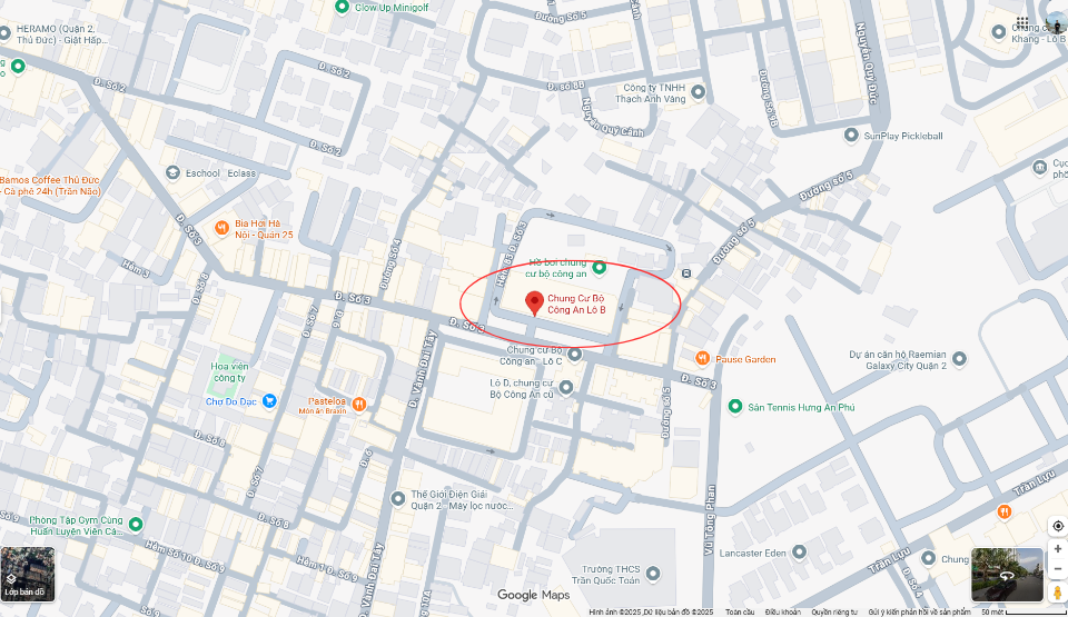 Vị trí dự án chung cư Bộ Công An Thủ Đức