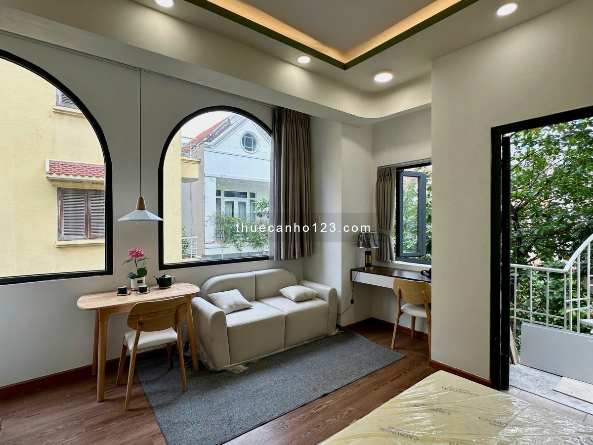CHO THUÊ STUDIO FULL NỘI THẤT BAN CÔNG LỚN GẦN SÂN BAY ,NHÀ GA T3 QUẬN TÂN BÌNH