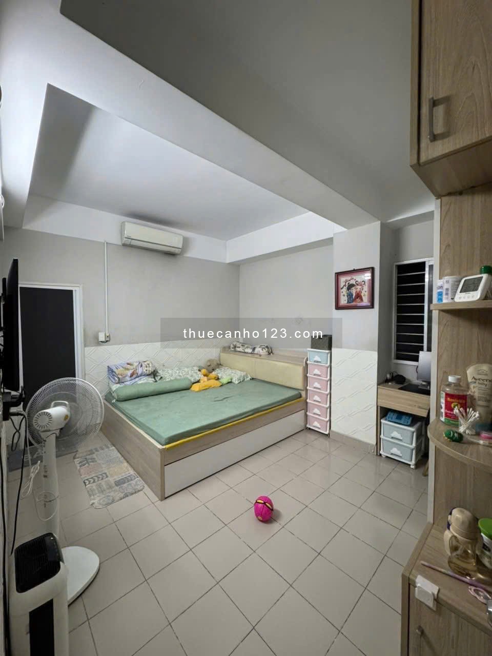 Chung cư Thái An 1, Nguyễn Văn QUá, Q12: 70m2, máy lạnh, ban công, 7,5tr