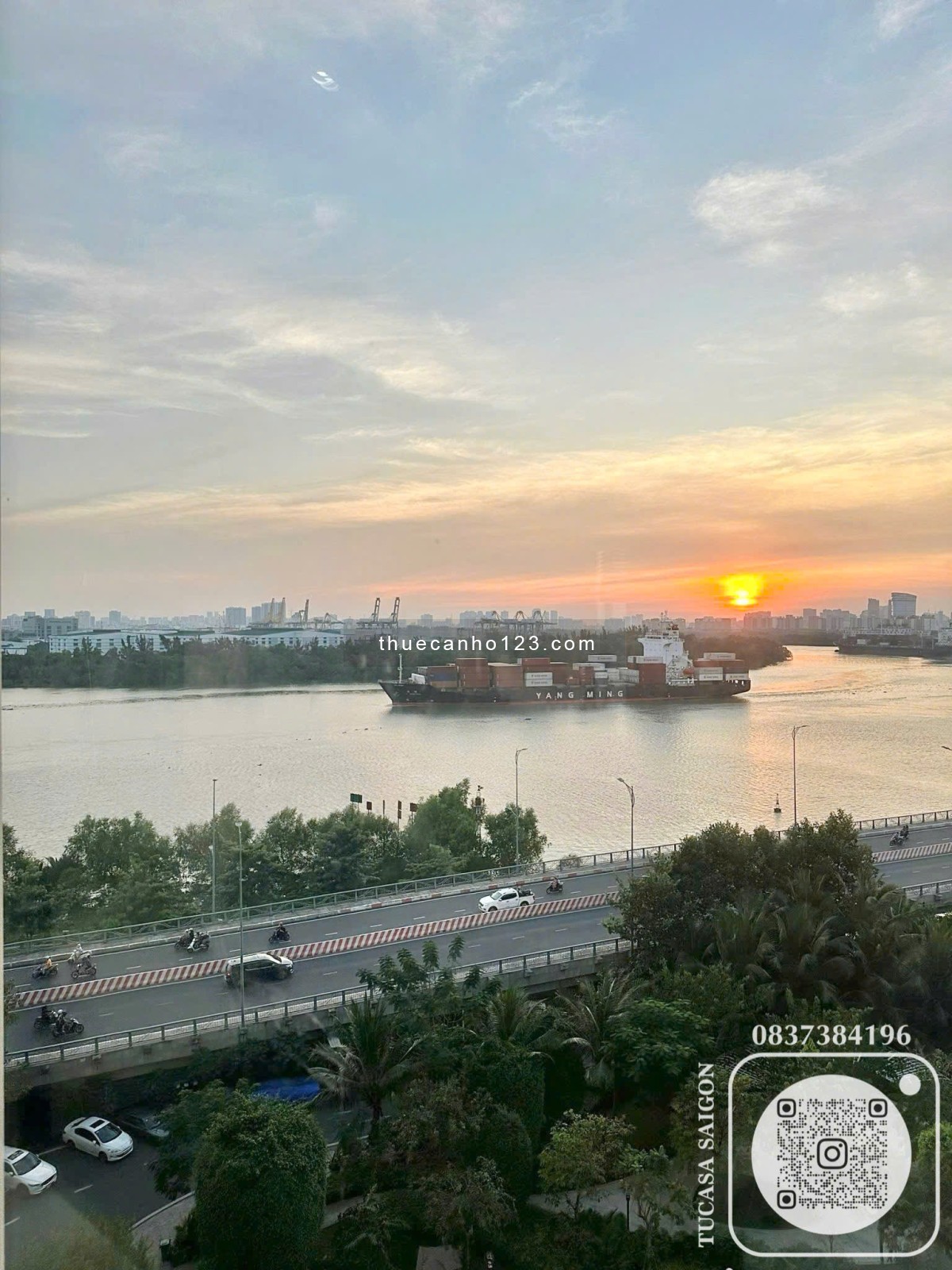 Căn 2PN view hoàng hôn tuyệt đẹp | 108m² – full nội thất | 1.250 USD/tháng