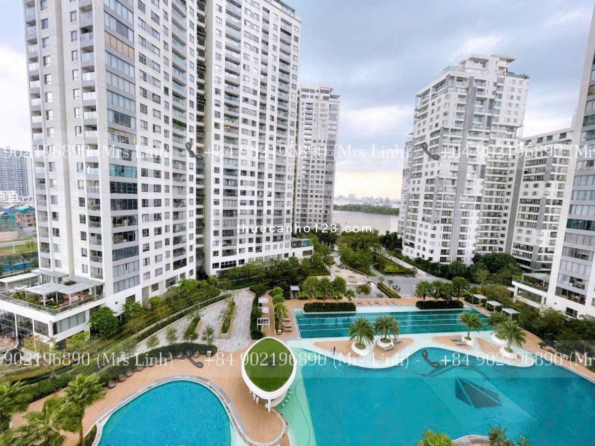 Diamond Island cho thuê căn 2PN View sông & hồ bơi, full đồ, 27 triệu/ tháng