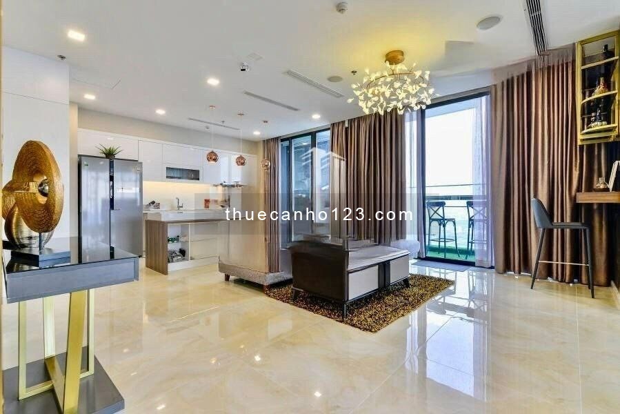 Cho thuê căn 3PN thiết kế sang trọng - Nội thất cao cấp, view sông Bitexco cực đẹp Vinhomes Ba Son