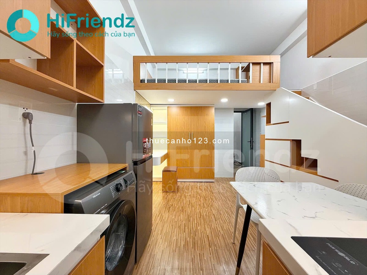 Cho thuê căn hộ có gác ban công, máy giặt riêng ngay Phan Xích Long gần ngã tư Phú Nhuận, Trường Sa