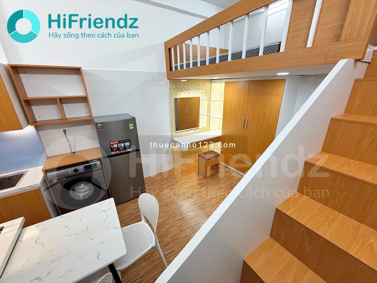 Cho thuê căn hộ có gác ban công, máy giặt riêng ngay Phan Xích Long gần ngã tư Phú Nhuận, Trường Sa