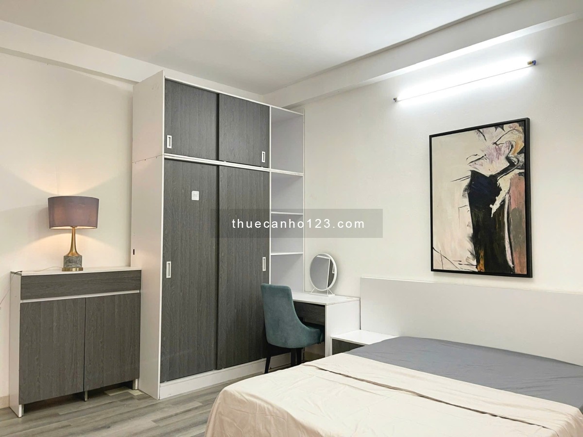 Cho thuê CHDV studio tách bếp Him Lam, quận 7 – Có ban công & máy giặt riêng – Full nội thất