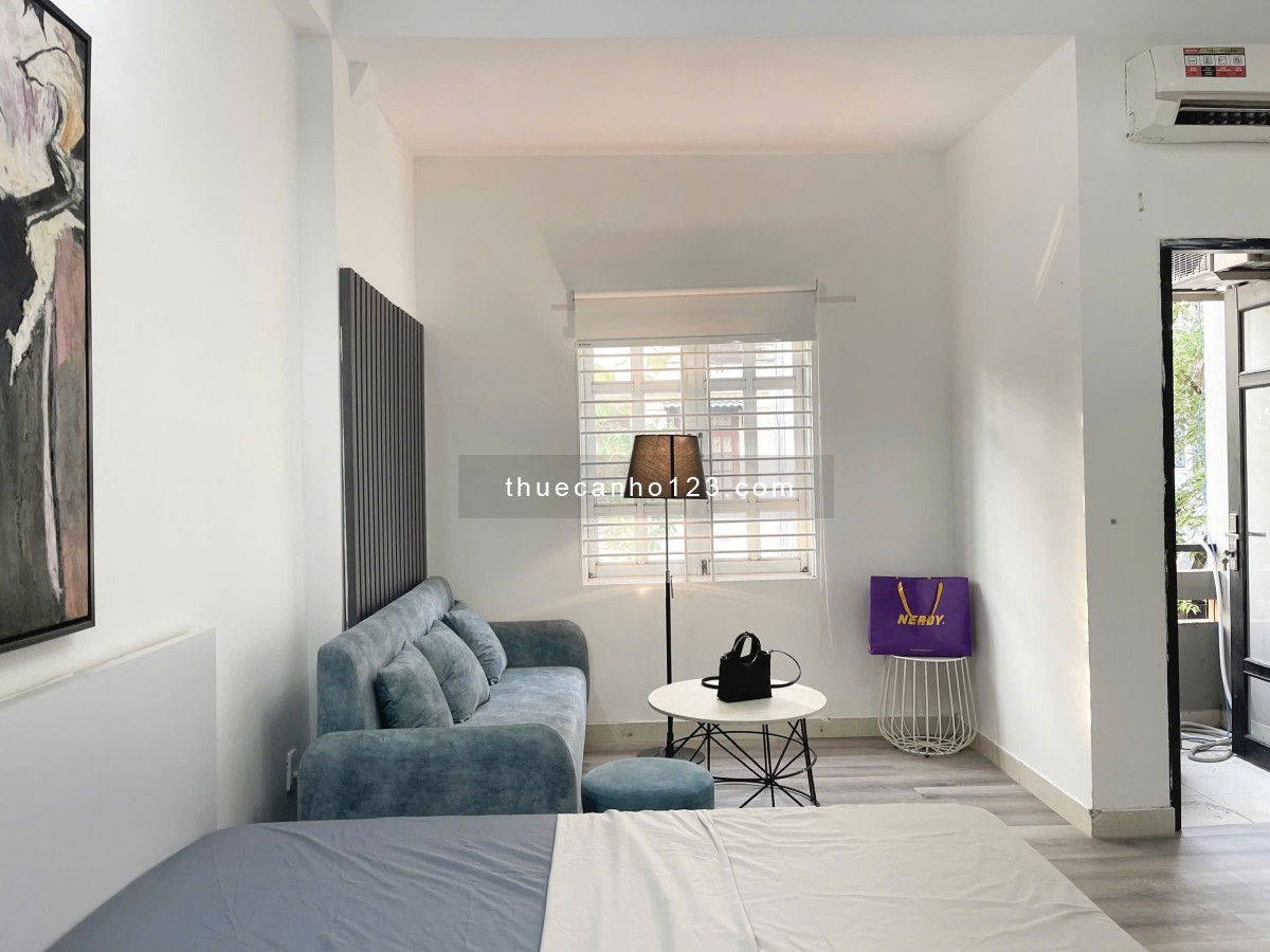 Cho thuê CHDV studio tách bếp Him Lam, quận 7 – Có ban công & máy giặt riêng – Full nội thất