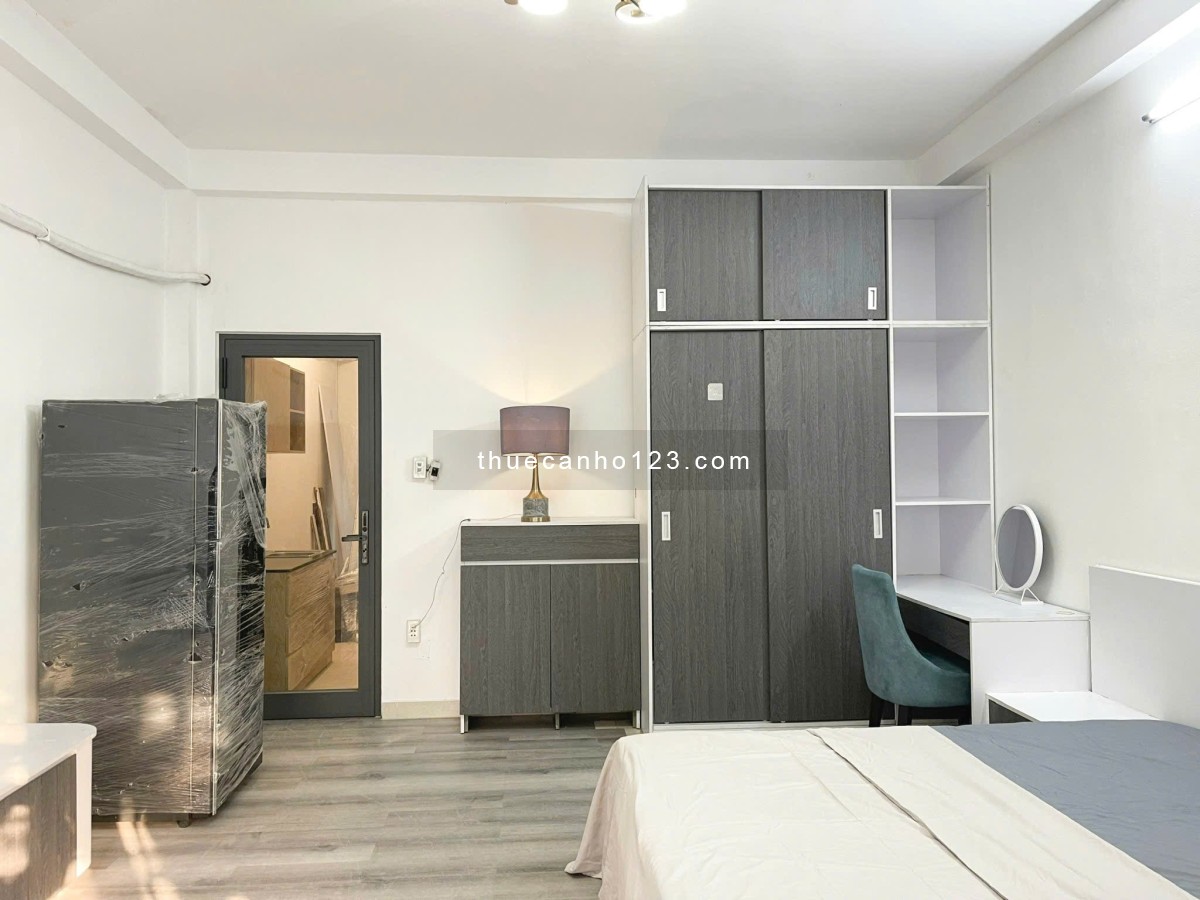 Cho thuê CHDV studio tách bếp Him Lam, quận 7 – Có ban công & máy giặt riêng – Full nội thất