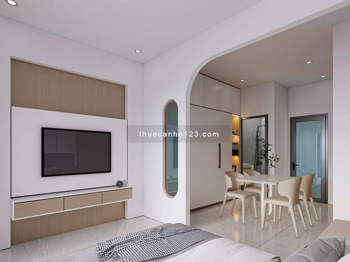 Cho thuê căn hộ studio ban công view vip – Full nội thất – Gần sân bay Tân Sơn Nhất