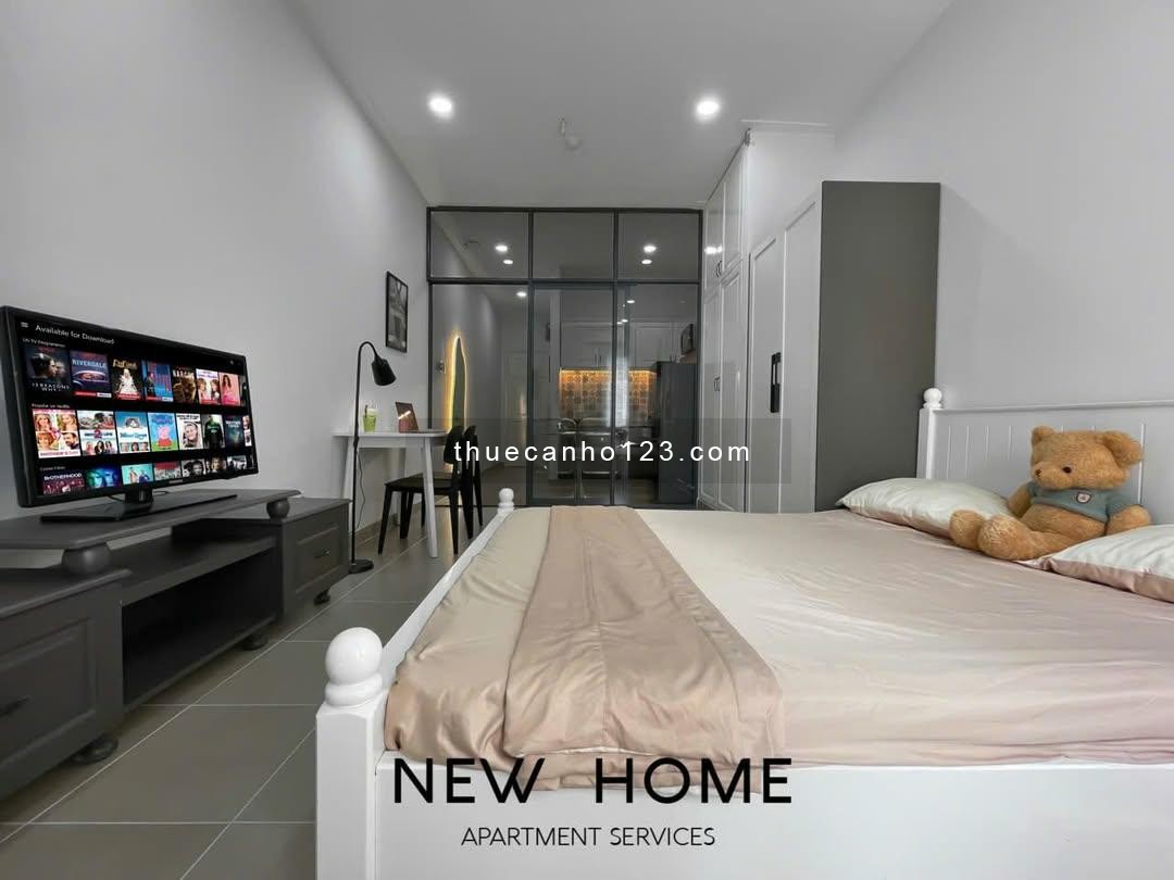 CHO THUÊ CĂN HỘ 1 PHÒNG NGỦ BAN CÔNG, RỘNG 60M2, FULL NỘI THẤT CAO CẤP, GẦN SÂN BAY