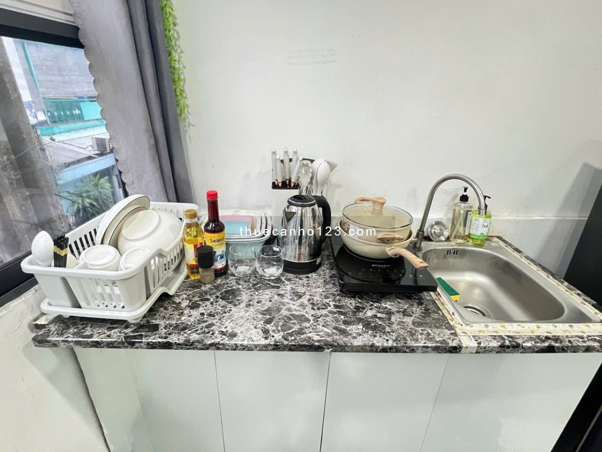 Căn hộ 1pn tách bếp cửa sổ lớn full nội thất rộng 40m2 gần Hoàng Văn Thụ, Lăng Cha Cả Tân Bình