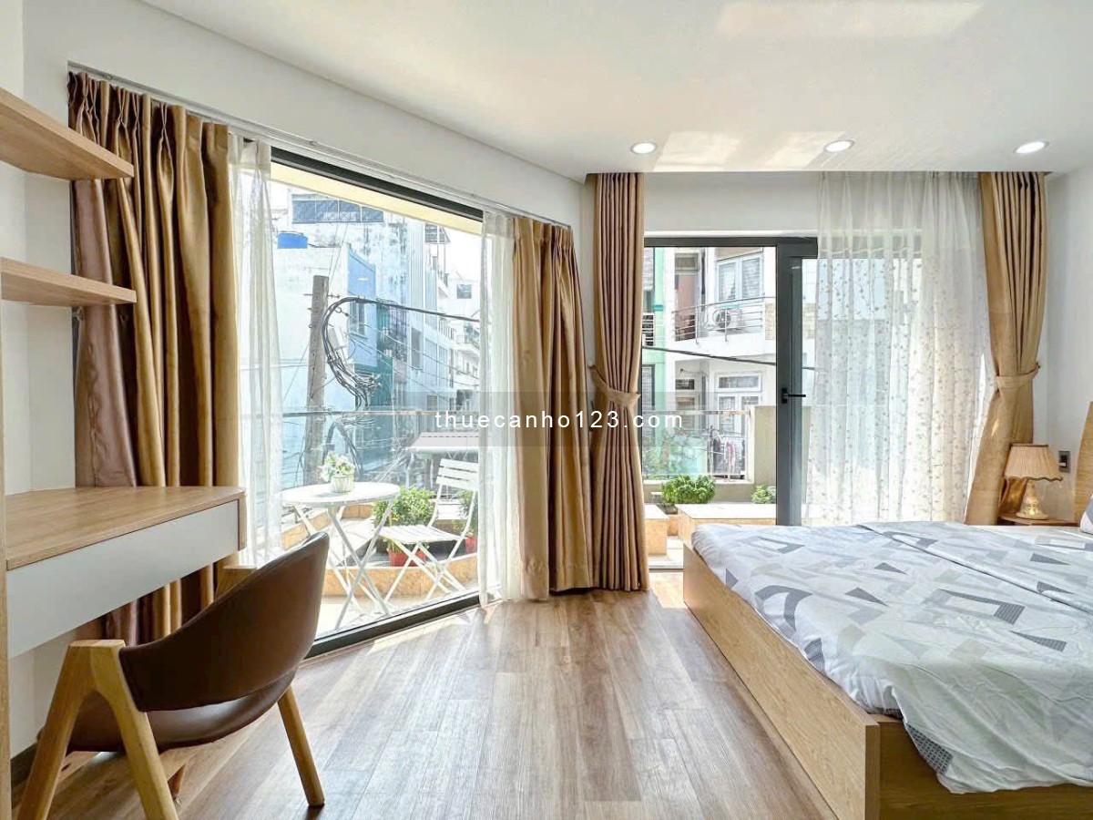 Cho thuê chdv 40m2 full nội thất có ban công ở Nơ Trang Long Q. Bình Thạnh