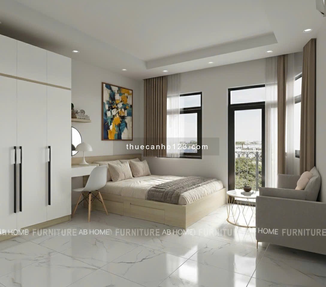 Căn hộ studio ban công, cửa sổ mới 100% ở Tân Quy, Q7, sát Lotte – Him Lam – Q1 – Q4, ngắn dài hạn