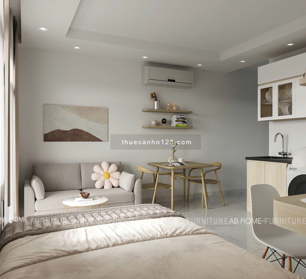 Căn hộ studio ban công, cửa sổ mới 100% ở Tân Quy, Q7, sát Lotte – Him Lam – Q1 – Q4, ngắn dài hạn