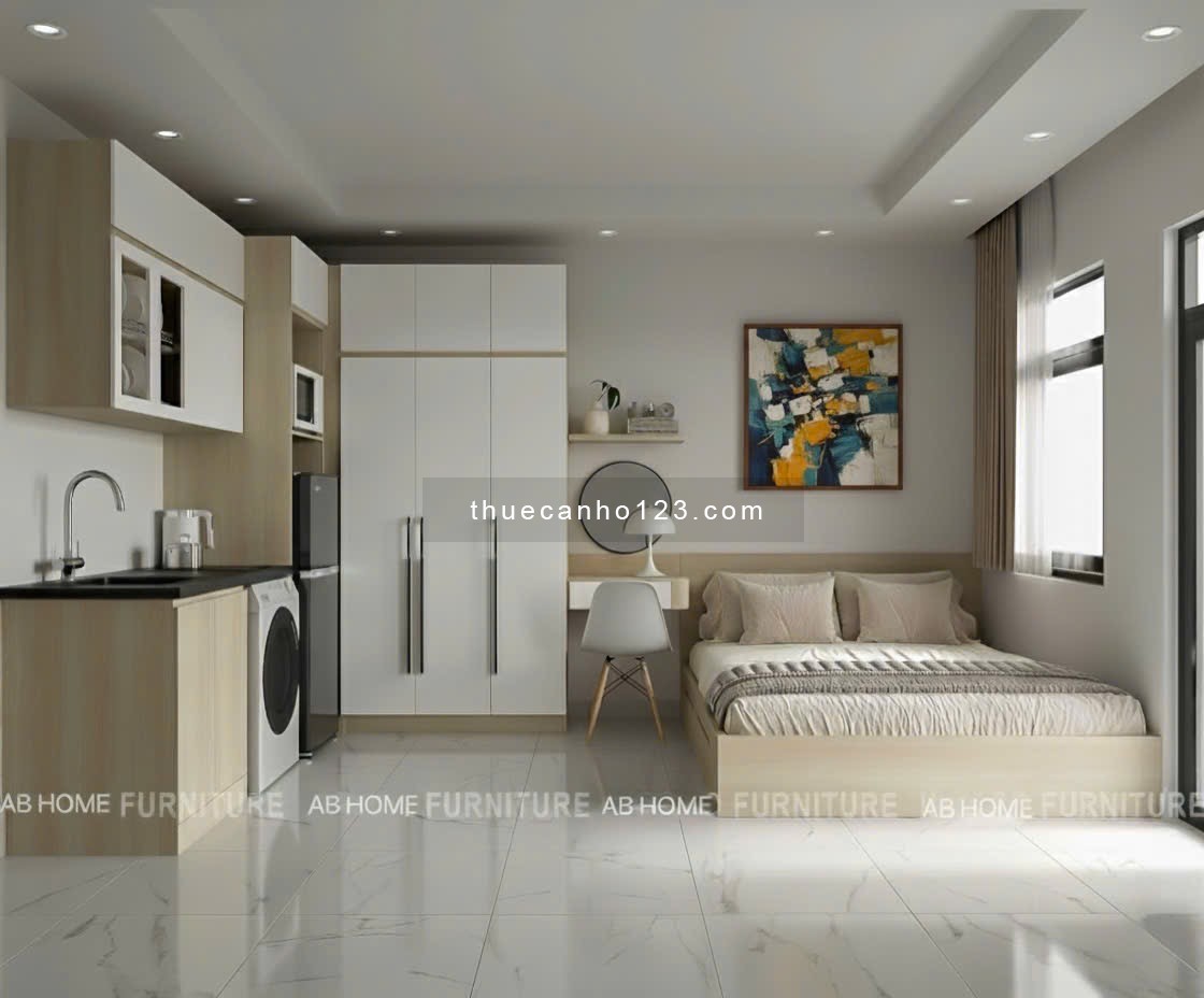 Căn hộ studio ban công, cửa sổ mới 100% ở Tân Quy, Q7, sát Lotte – Him Lam – Q1 – Q4, ngắn dài hạn