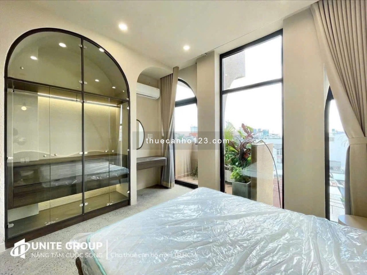 Cho thuê căn hộ 1PN ban công ngay Lê Văn Lương, Q7, gần Him Lam – Lotte Mart – Q1 – Q4, ngắn dài hạn