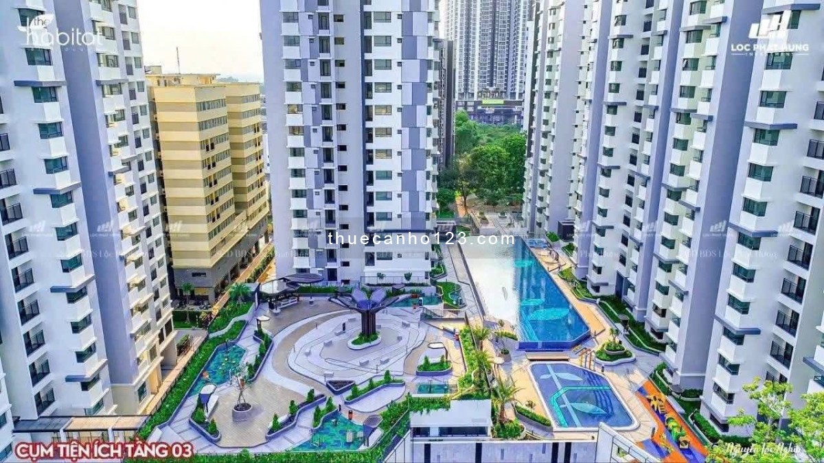Cho thuê căn hộ CC Habitat giai đoạn 3 - VSIP 1, 79m² | 2PN – 2WC, miễn phí 1 năm ql