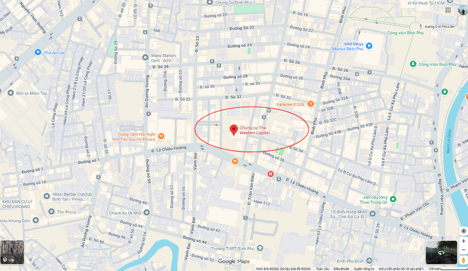 Vị trí dự án The Western Capital Quận 6