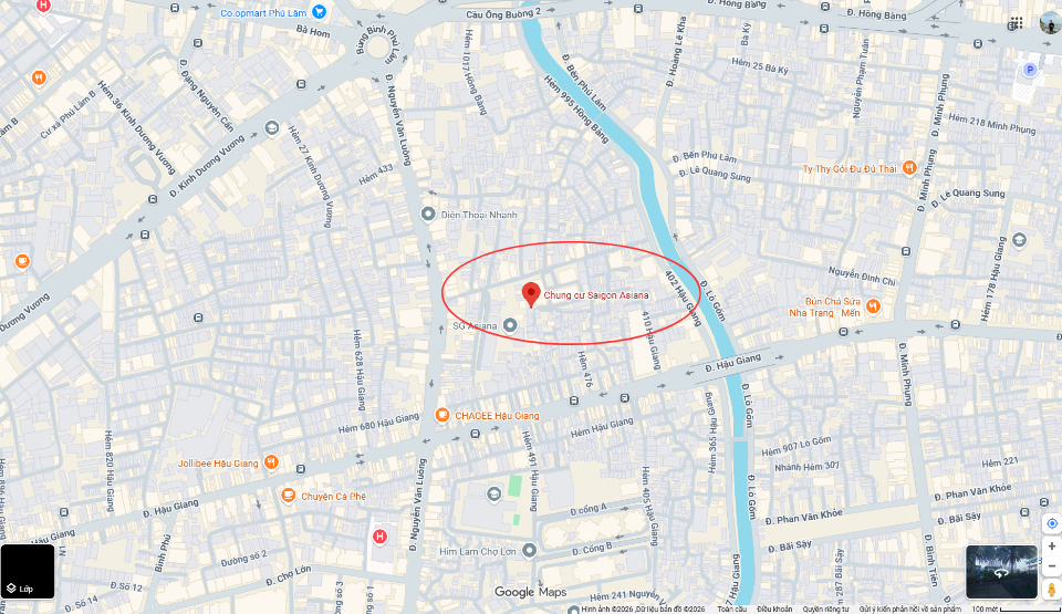 Vị trí dự án Saigon Asiana Quận 6