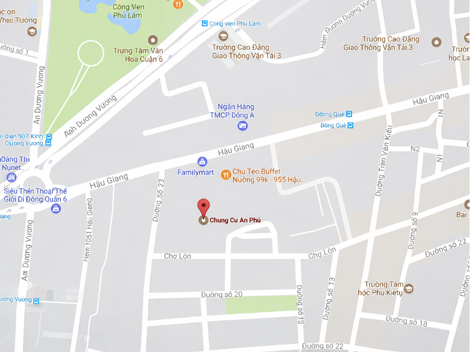 Vị trí dự án An Phú Apartment Quận 6