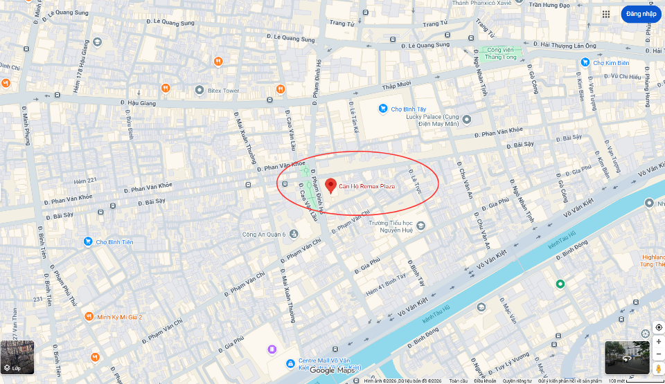 Vị trí dự án Remax Plaza Quận 6