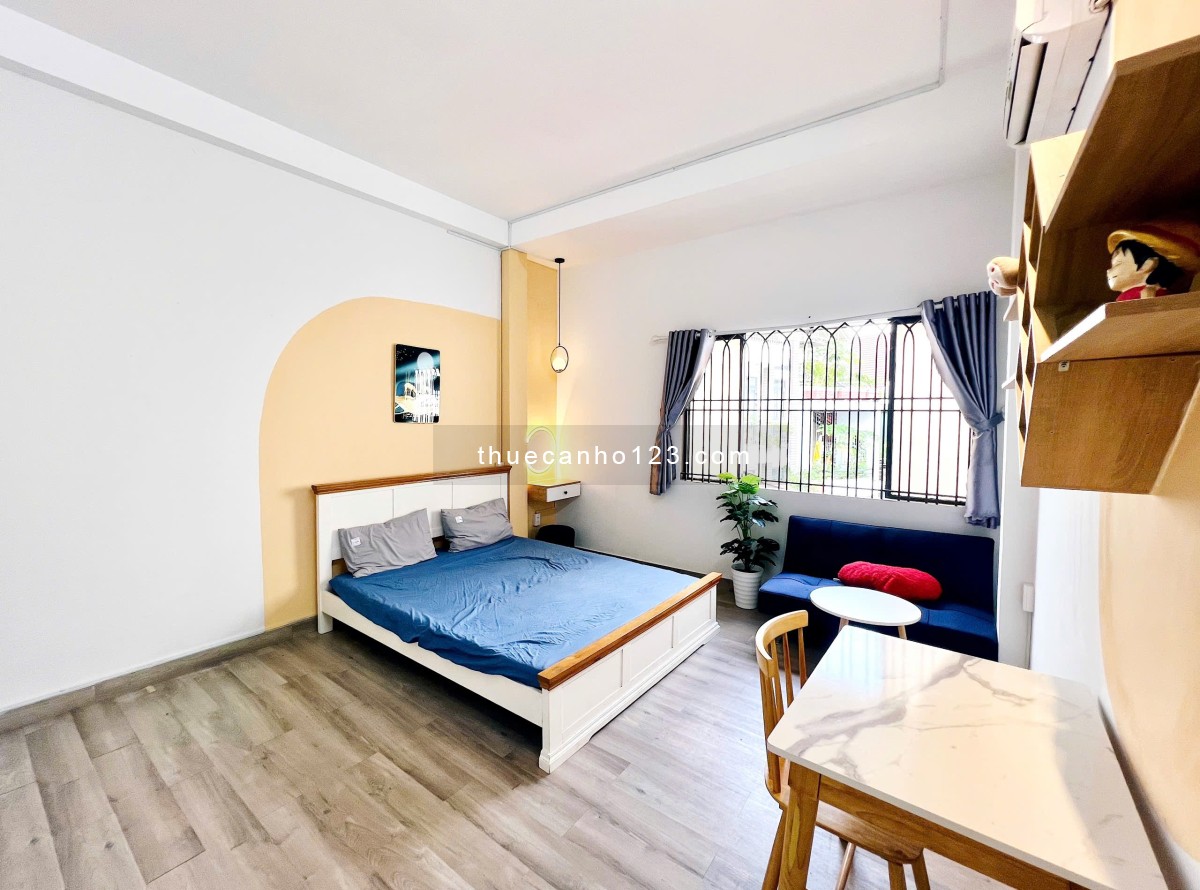 Căn hộ studio cửa sổ full nội thất gần K300, sân bay Tân Sơn Nhất, Ga T3 Etown Cộng Hoà Tân bình - Ảnh 1