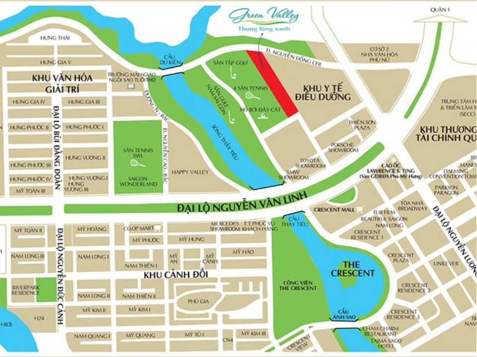 Vị trí dự án Green Valley Quận 7