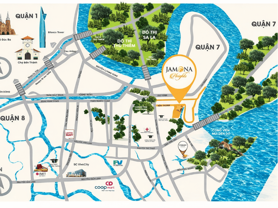 Vị trí dự án Jamona Heights Quận 7