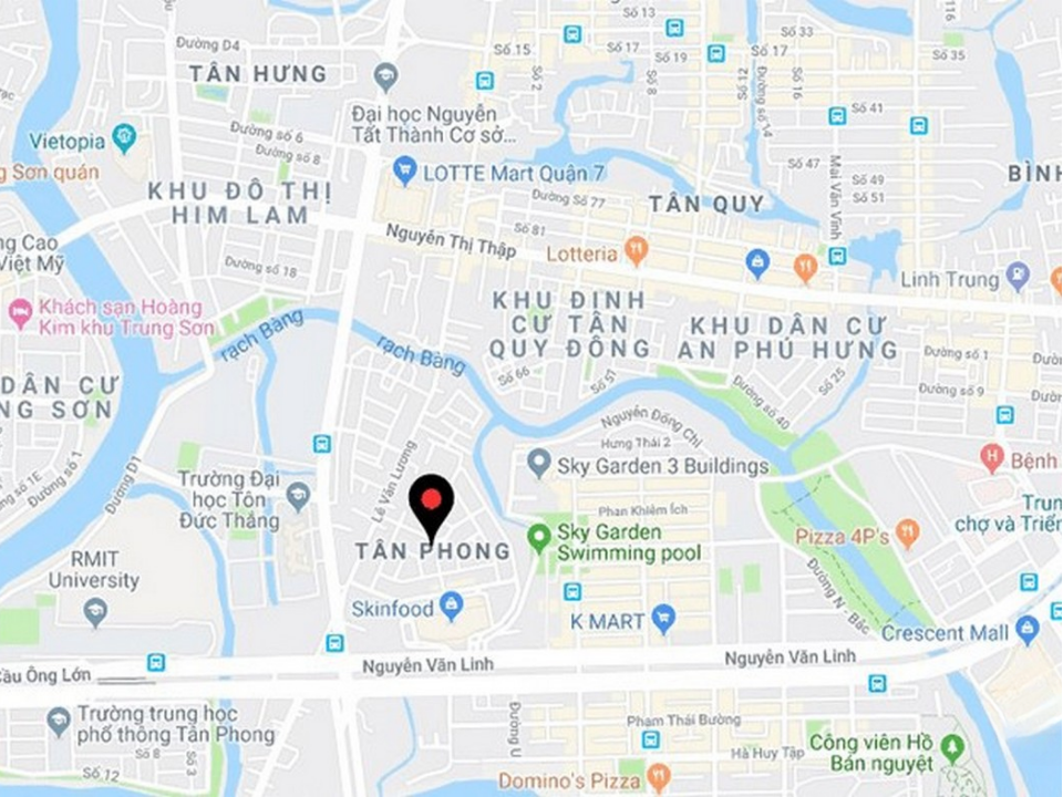 Vị trí dự án Hưng Vượng 1 Quận 7