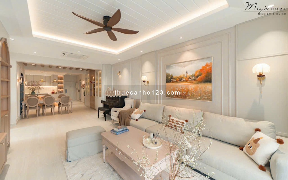 Cho thuê căn hộ cao cấp Midtown, PMH, Q7, 130m2, 3PN, căn góc, view sông, NT cao cấp, chỉ 35tr/th - Ảnh 1